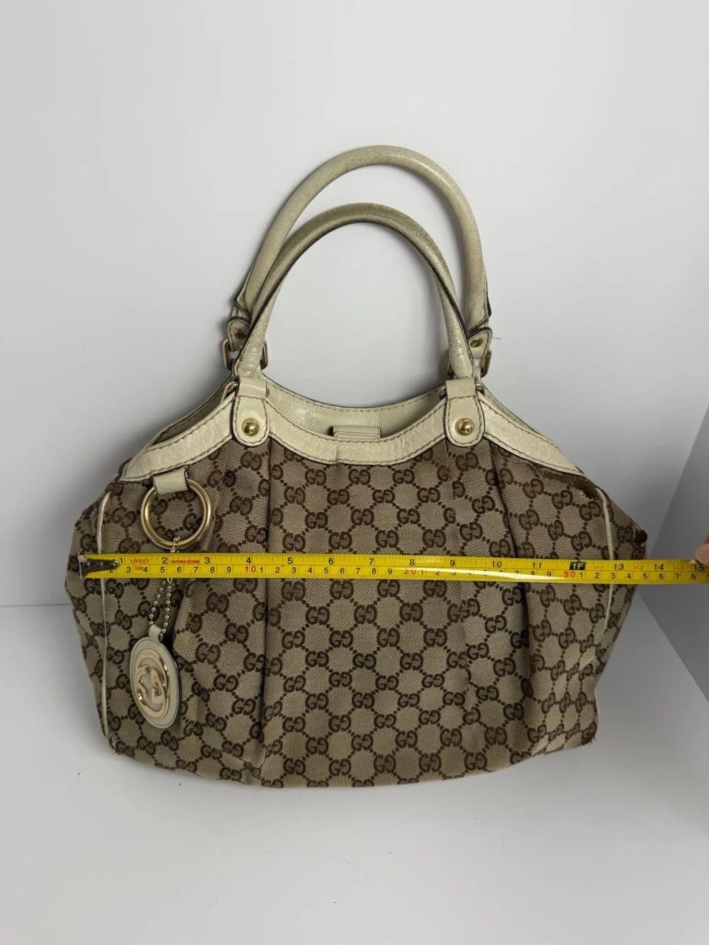 Gucci GG Sukey Monogram Canvas/Leather Tote Bag - Picture 3 of 16